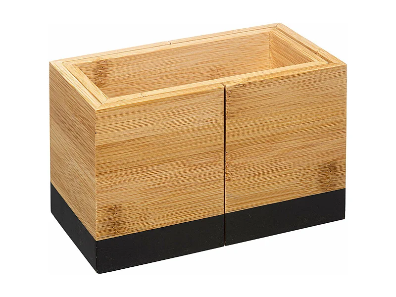 Organizador de cubiertos de bambú "Modern" extensible de 18 cm en blanco