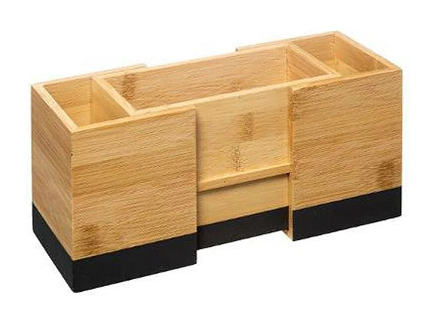 Pot Range-Couverts Bambou "Modern" 18cm Charbon