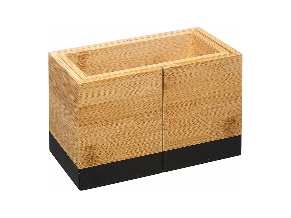 Pot Range-Couverts Bambou "Modern" 18cm Charbon