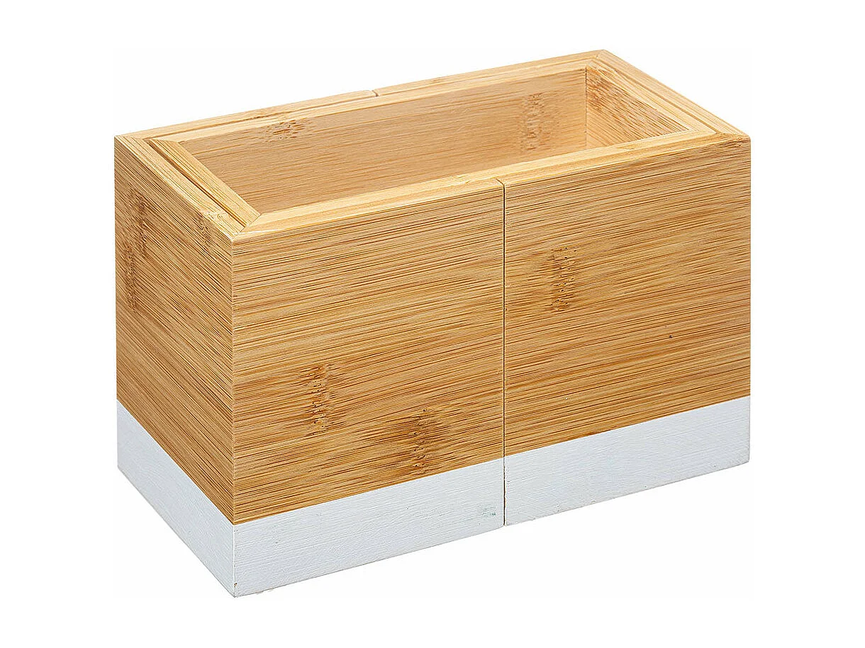 Pot Range-Couverts Bambou "Modern" 18cm Blanc