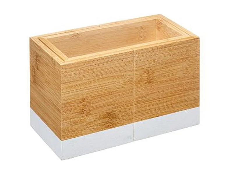 Pot Range-Couverts Bambou "Modern" 18cm Blanc