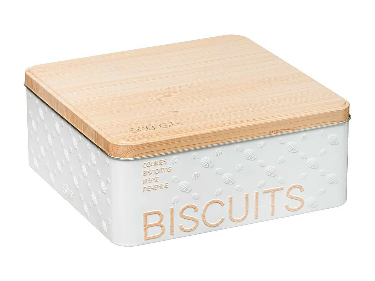 Boîte à Biscuits "Scandi" 19cm Blanc