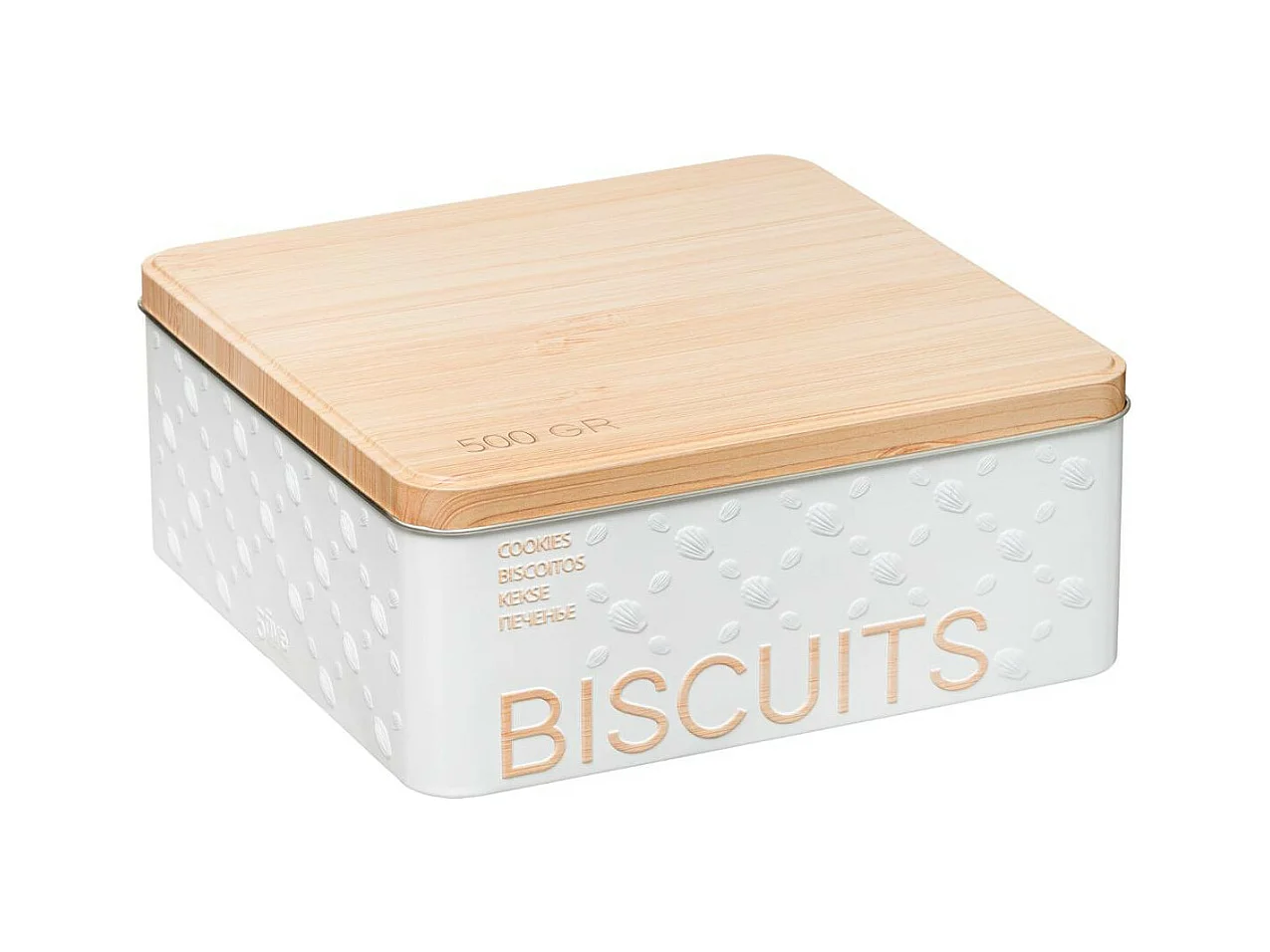 Boîte à Biscuits "Scandi" 19cm Blanc