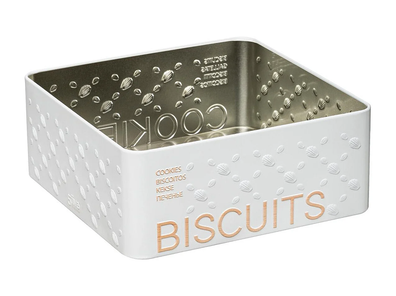 Boîte à Biscuits "Scandi" 19cm Blanc