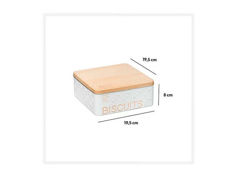 Boîte à Biscuits "Scandi" 19cm Blanc