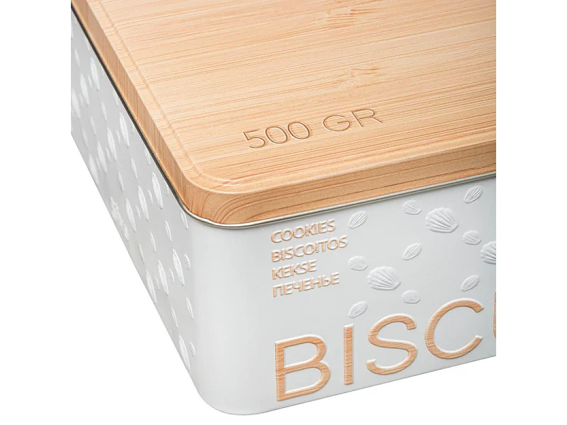 Boîte à Biscuits "Scandi" 19cm Blanc