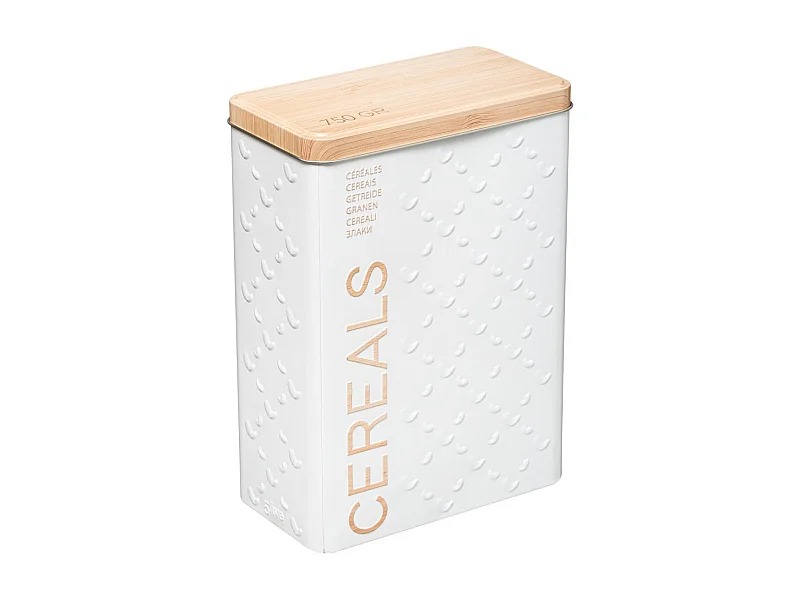 Boîte à Céréales "Scandi" 24cm Blanc