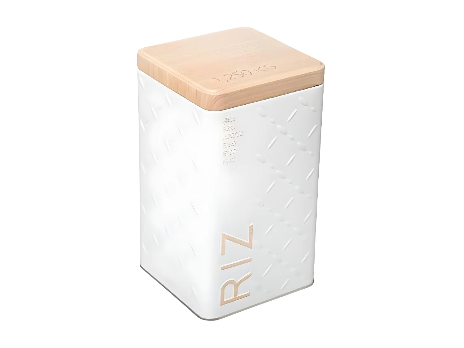 Boîte à Riz "Scandi" 18cm Blanc