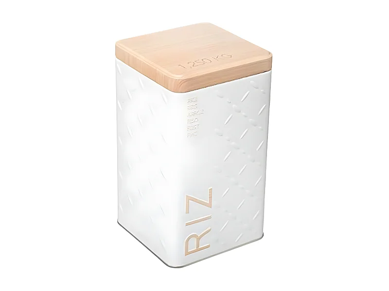 Boîte à Riz "Scandi" 18cm Blanc