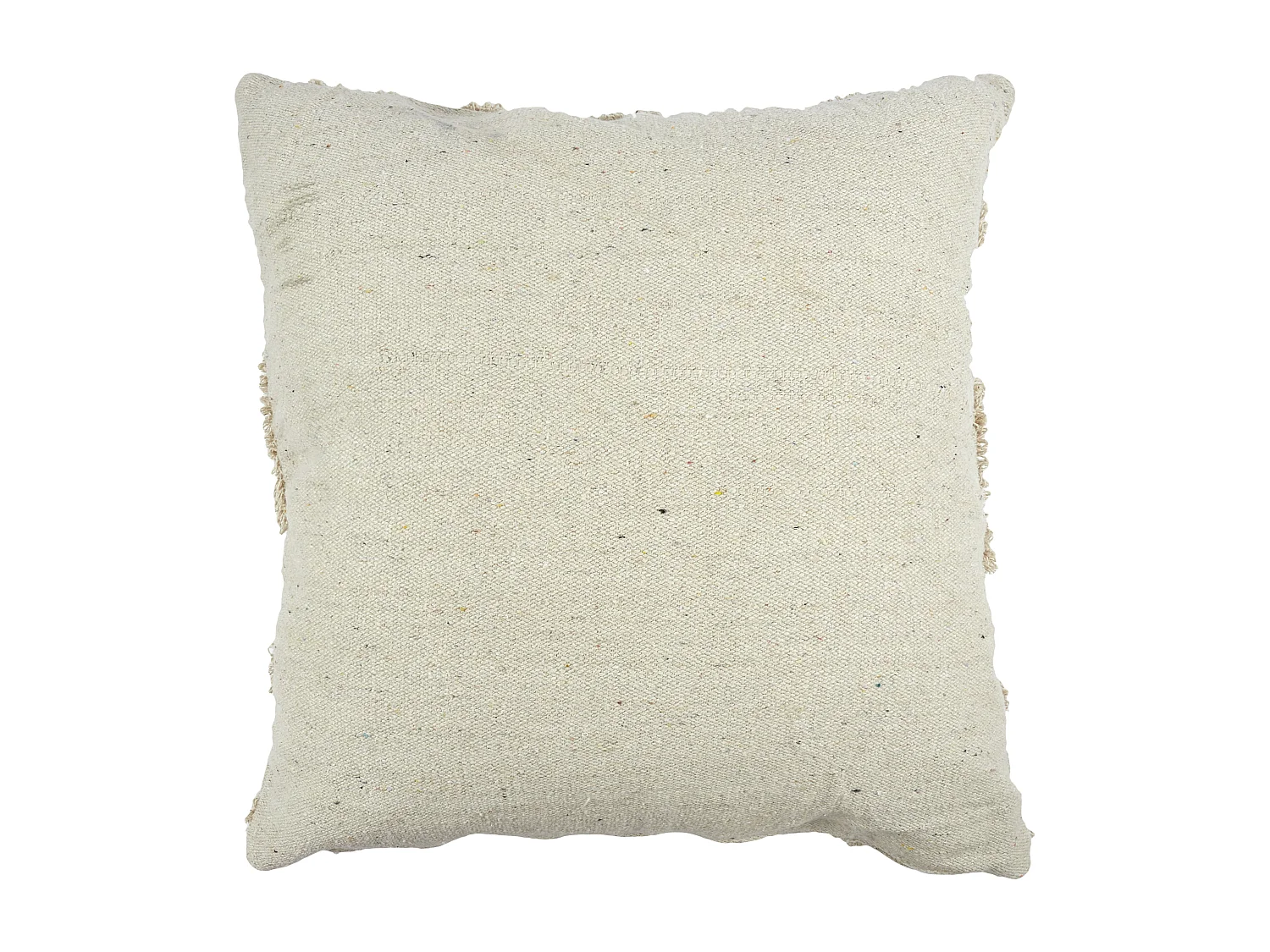 Coussin Ethnique Relief Losange Ecru 40x40cm Beige