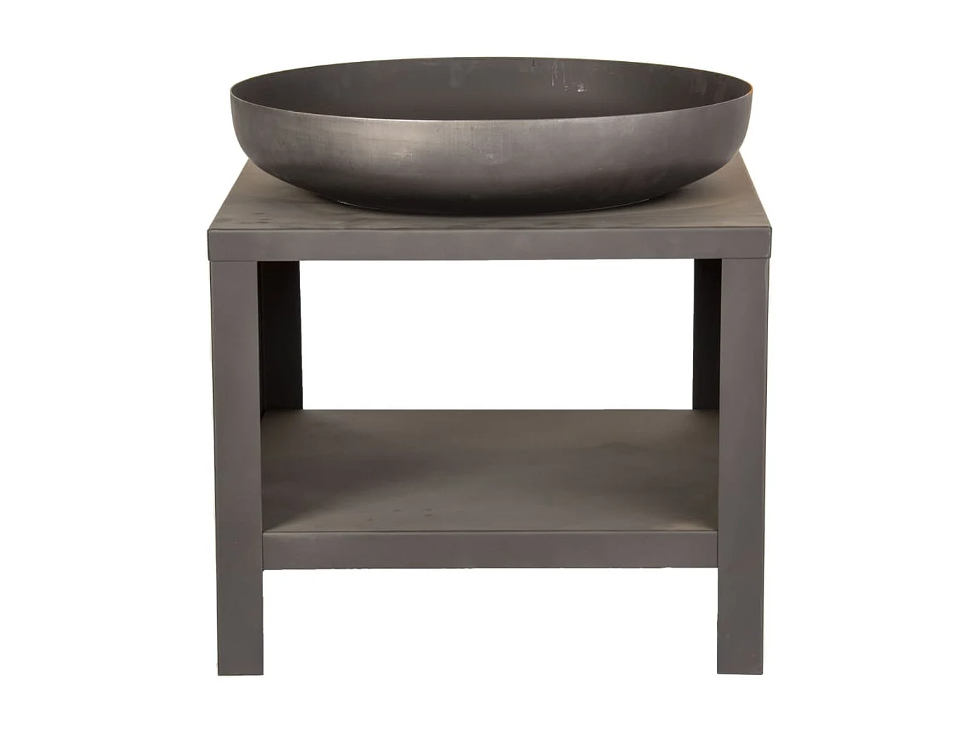 Bol à feu avec rangement en bois 62 cm Noir