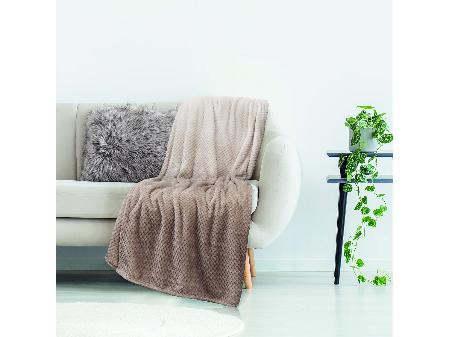 Plaid Nid Abeille Beige Xxl 150x200cm Beige