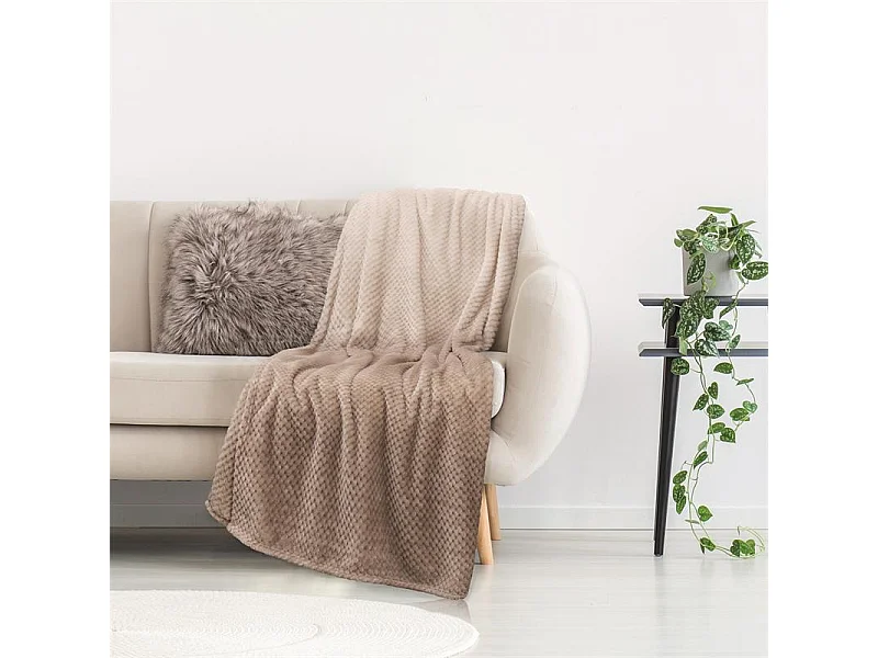 Plaid - HOME DECO FACTORY - Nid Abeille - Tie and Dye - Beige