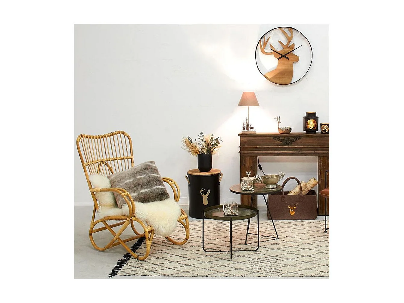 Coussin imitation fourrure 45 cm