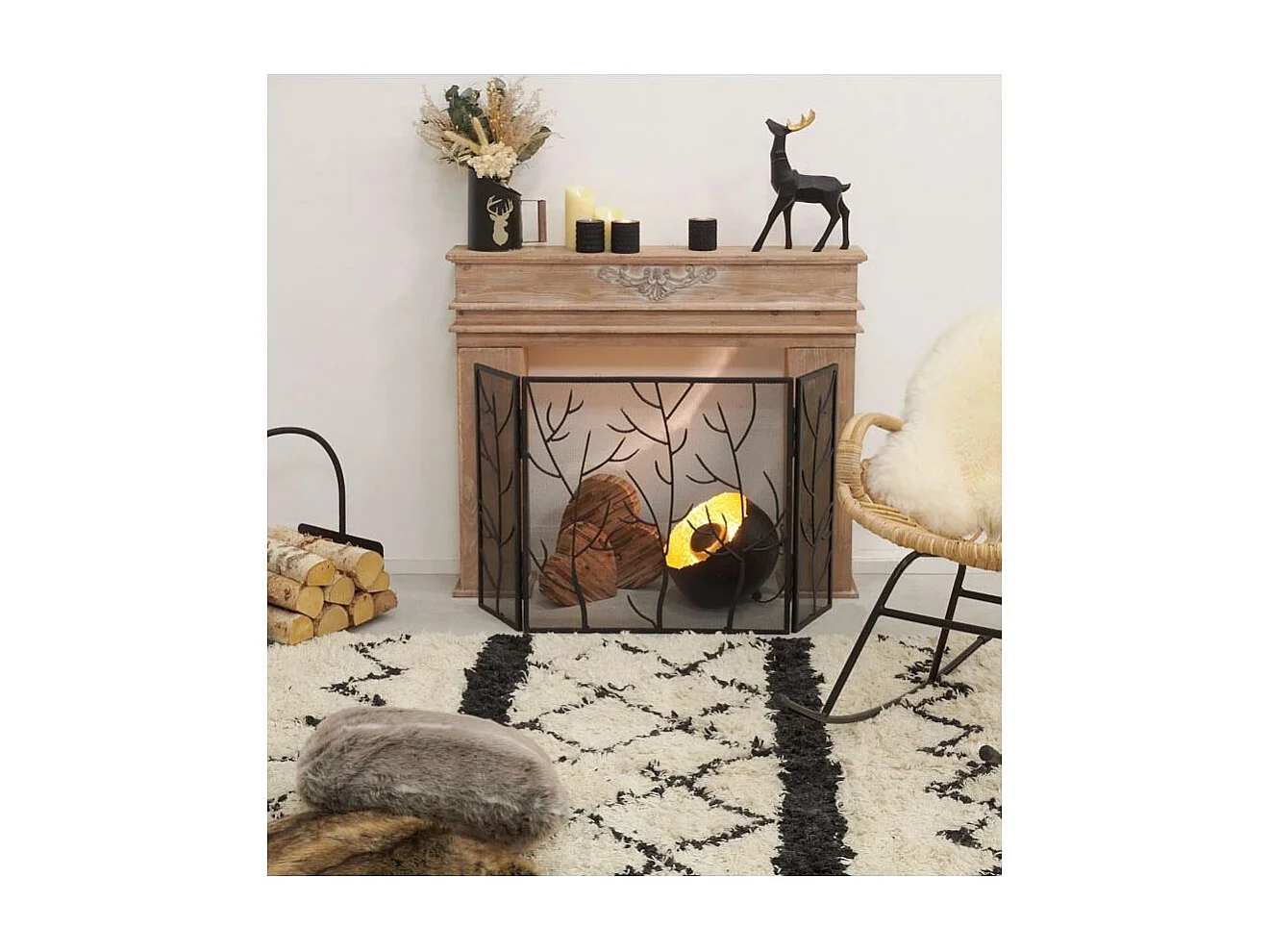 Cuscino in finta pelliccia 45 cm