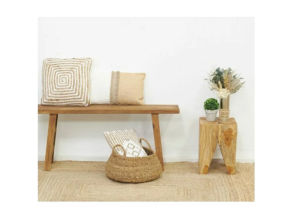 Cuscini con motivi di iuta e cotone (set di 3)