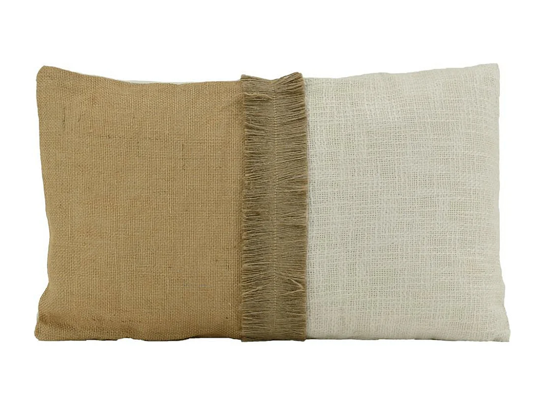 Cuscini con motivi di iuta e cotone (set di 3)