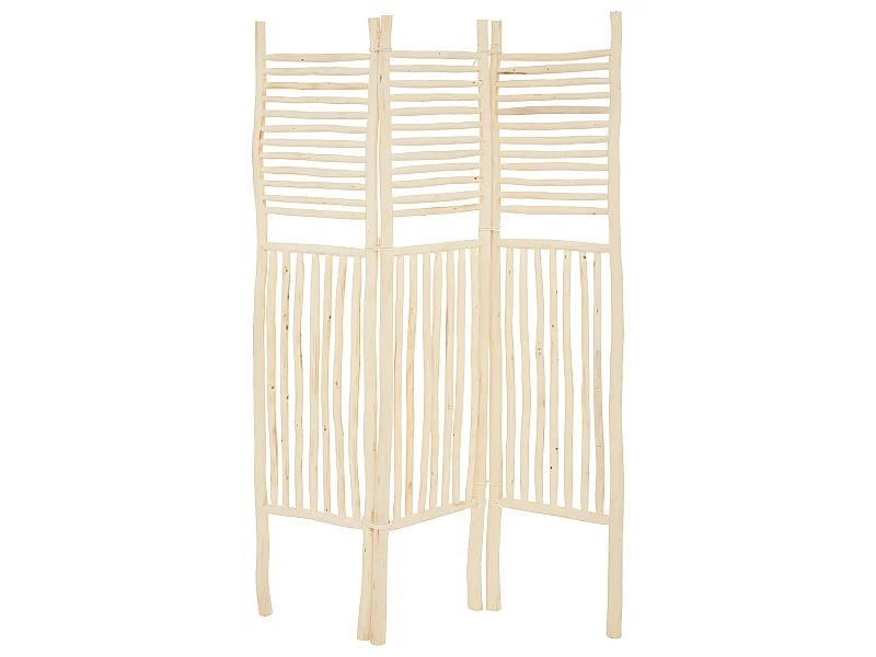 Paravent en Bois de Peuplier et Coton H 169,5 cm