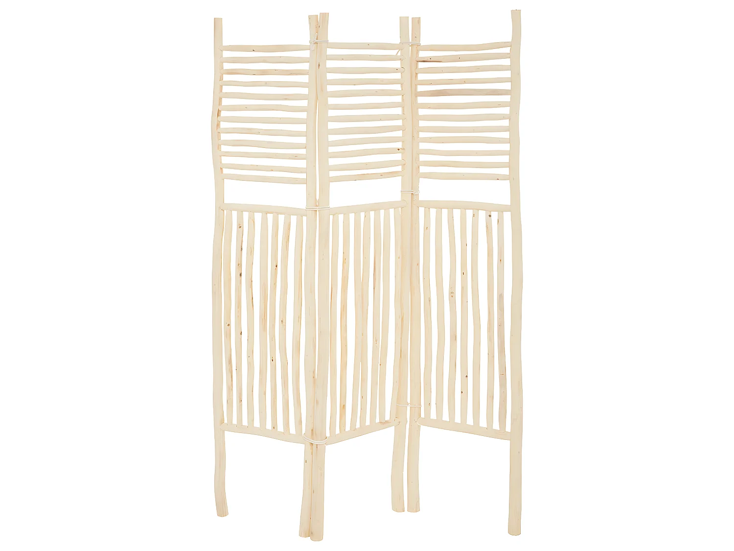 Paravent en Bois de Peuplier et Coton H 169,5 cm