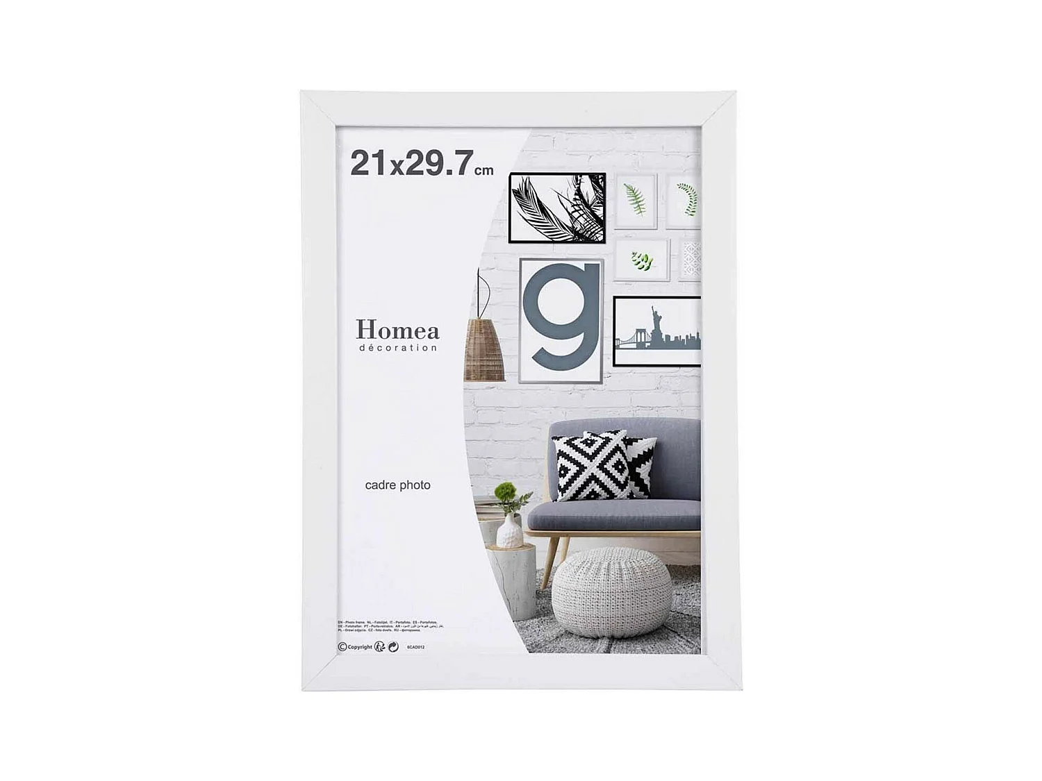 Cadre Photo Déco "Pep's" 21x29cm Blanc