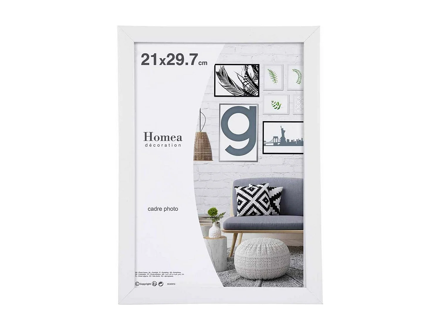 Cadre Photo Déco "Pep's" 21x29cm Blanc