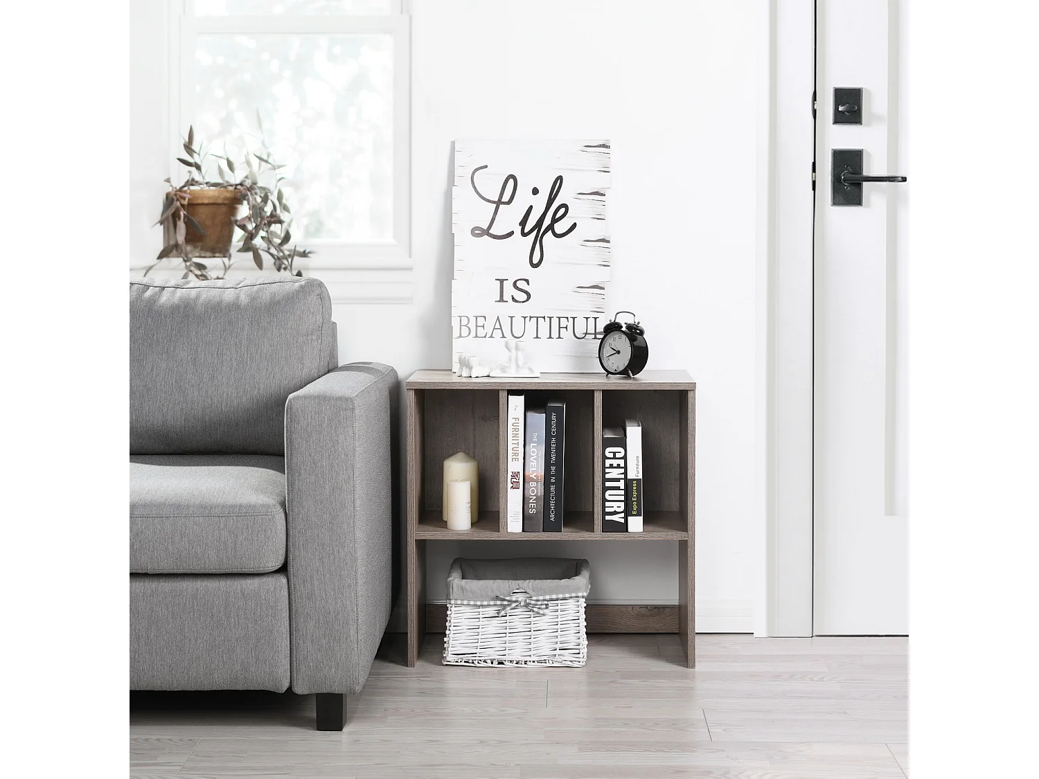 URBAN MEUBLE Meuble de rangement 3 niches 60*30*60CM