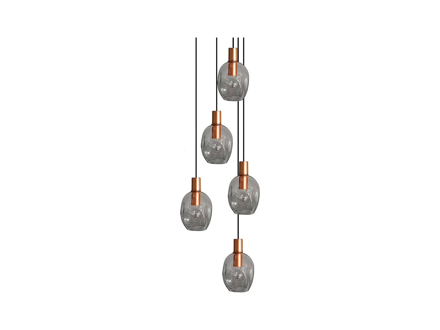 Lustre TOSEL ,métal,Gris , P 100xD60xDH cm