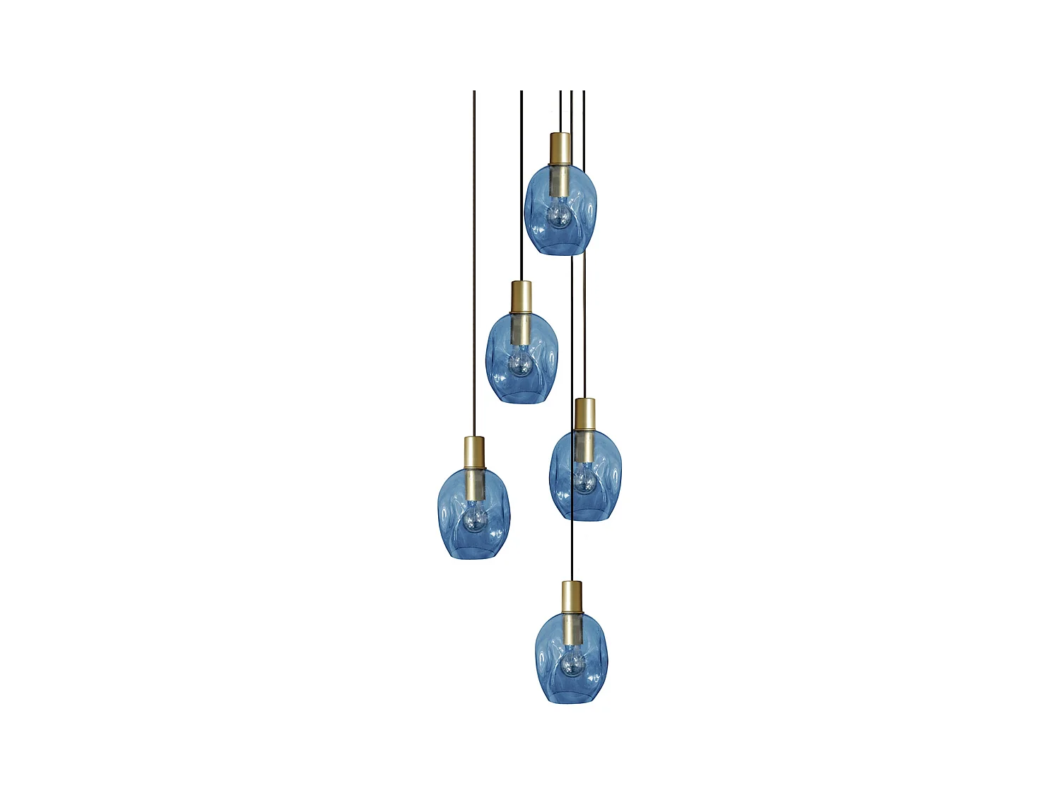 Lustre TOSEL ,métal,Bleu,P100xD60xDHcm