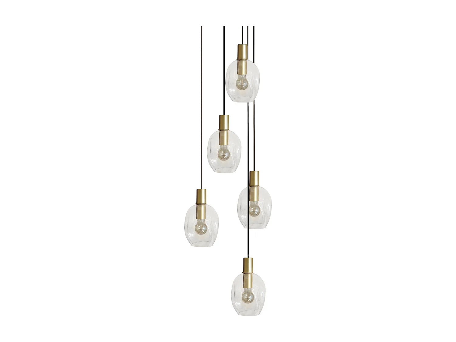 Suspensão TOSEL  VINGOLF vidro conjunto azul acinzentado D60 x  H100  cm