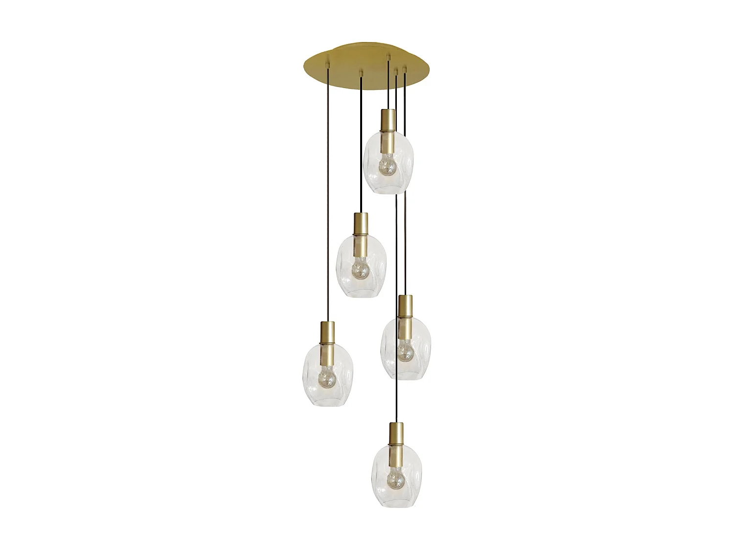 Suspensão TOSEL  VINGOLF vidro conjunto azul acinzentado D60 x  H100  cm