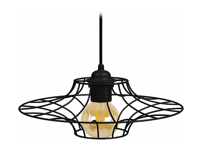 Suspension TOSEL ,métal,Noir , H 70xD30xP30cm