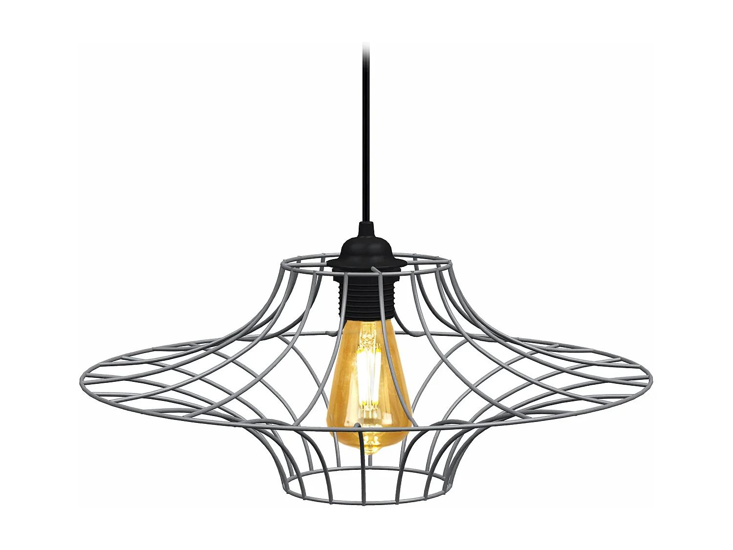 Suspensión  TOSEL ,metal,Aluminio ,A 76xD 40x P 40cm