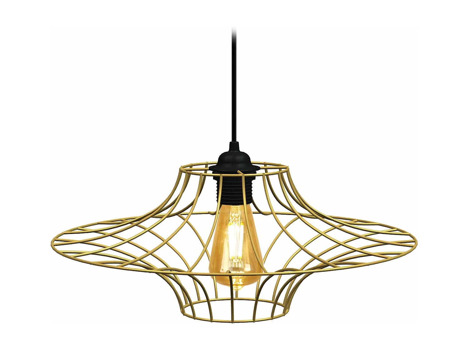 Suspension TOSEL ,métal,Doré ,H76xD40xP40cm