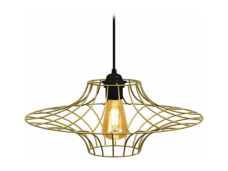 Suspension TOSEL ,métal,Doré ,H76xD40xP40cm