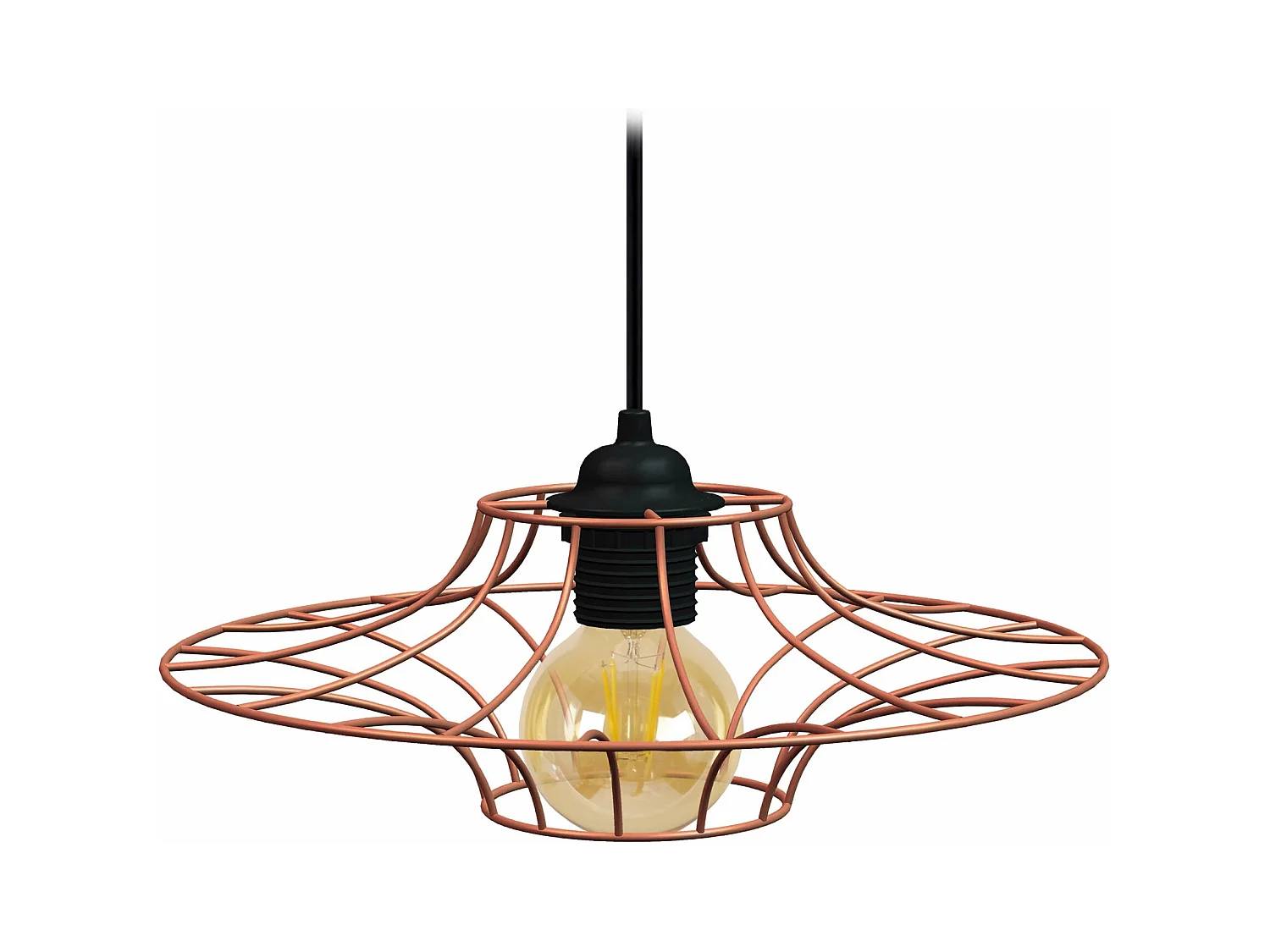 Suspension TOSEL ,métal,Cuivre ,H 70x D30xP30cm