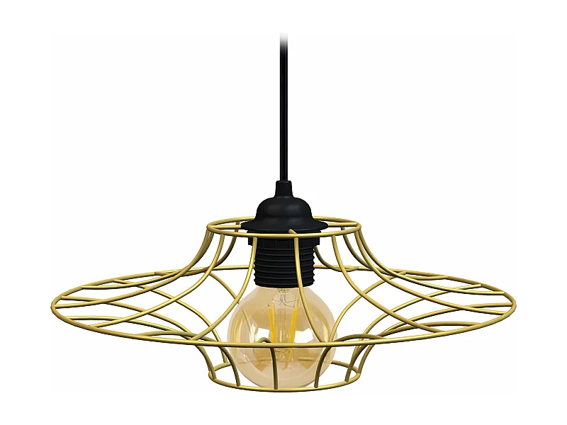 Suspensão TOSEL  UFO metal geométrico branco D60 x  H80  cm