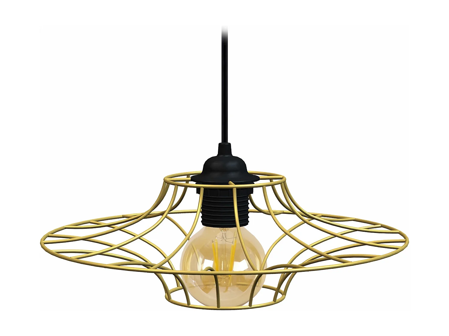 Suspensão TOSEL  UFO metal geométrico branco D60 x  H80  cm