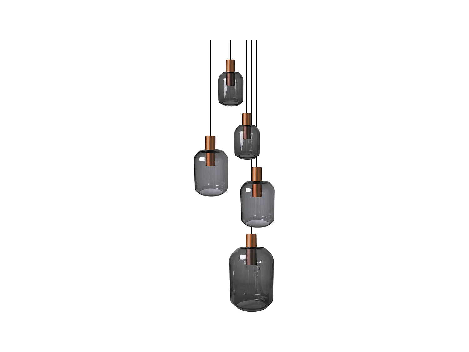 Lustre TOSEL ,métal, Gris ,H 100xD60x P 60cm