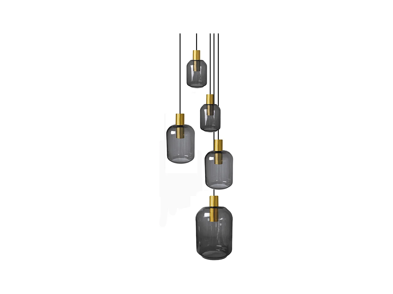 Lustre TOSEL ,métal,Gris ,H100xD60xP60cm