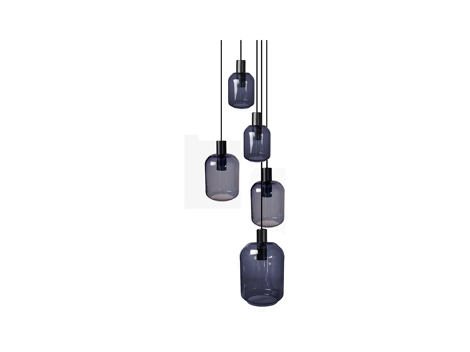 Lustre TOSEL ,métal,Bleu , H100xD60xP 60cm
