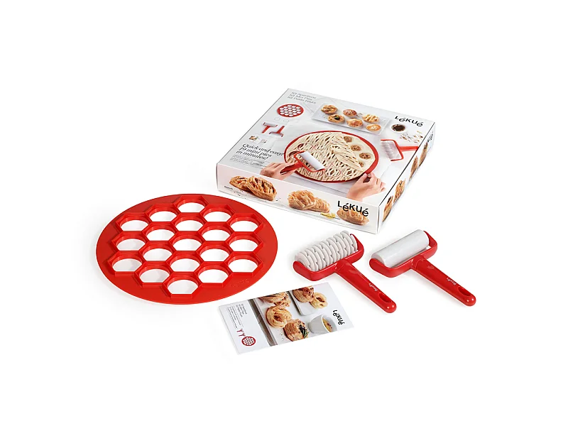 Kit de 19 petits four rouge