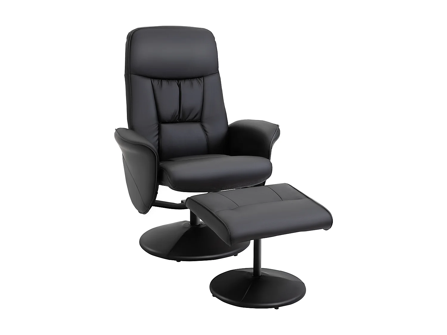 Sillón reclinable otomana negro 81x81x105 cm HOMCOM