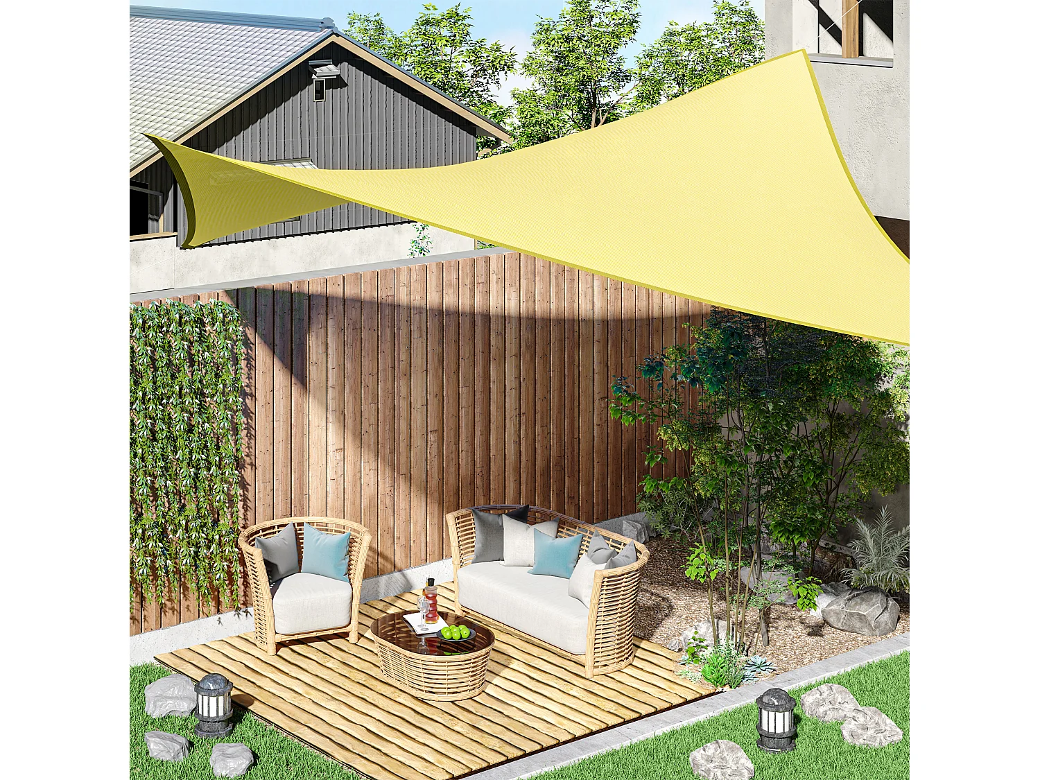 Toldo de vela rectangular arena 300x400 cm Outsunny