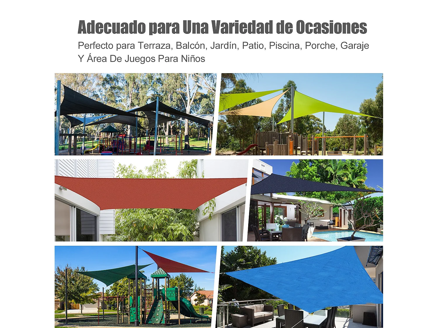 Toldo de vela rectangular arena 300x400 cm Outsunny