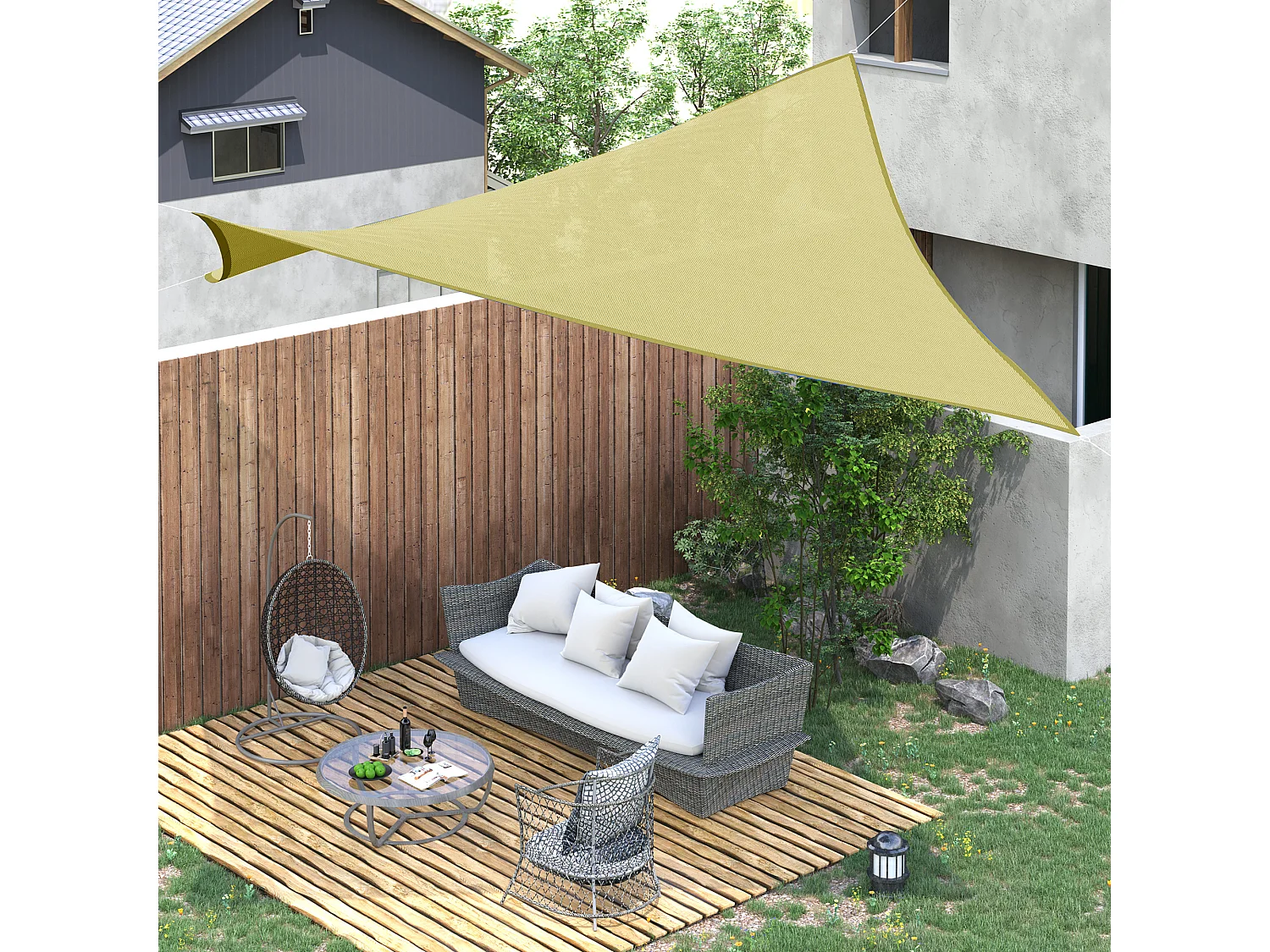 Toldo de vela rectangular arena 400x600 cm Outsunny