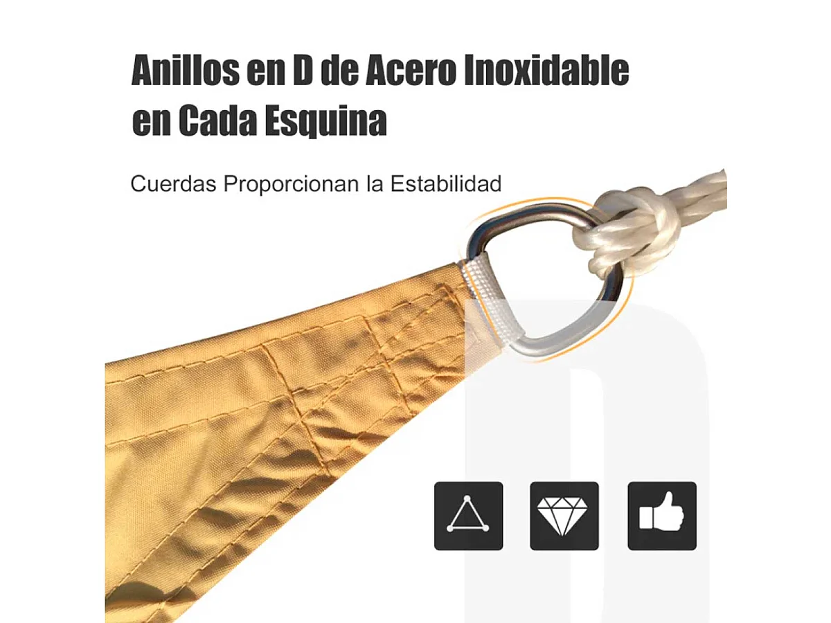 Toldo de vela rectangular arena 400x600 cm Outsunny