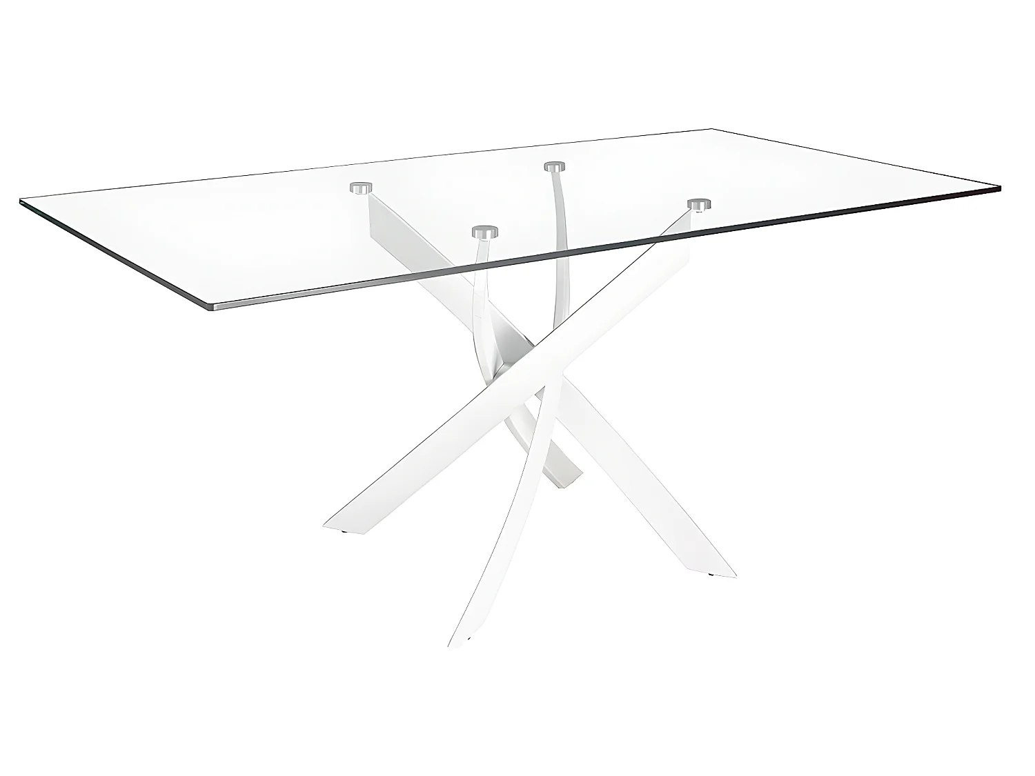 Table de salle à manger rectangulaire en verre 1138 ANGEL CERDA