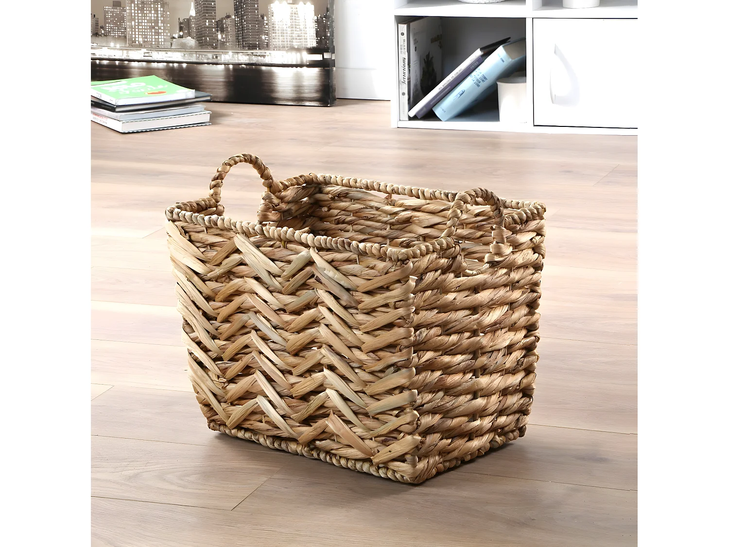 Hoher Wasserhyazinthenkorb kleines Modell- L40xH30 cm