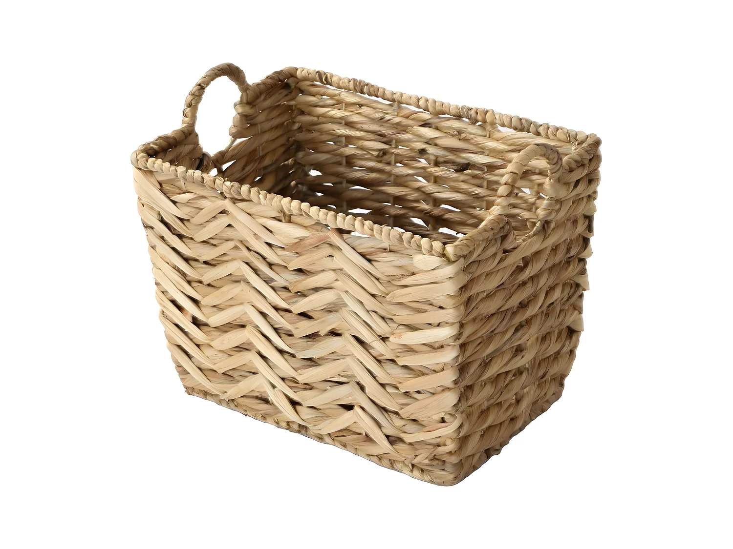 Panier haut en jacinthe d'eau petit modèle - L40xH30 cm