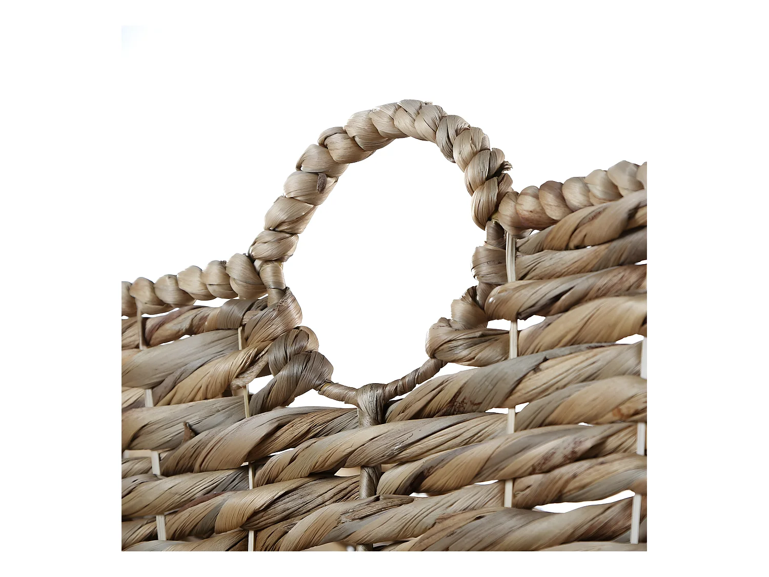 Panier haut en jacinthe d'eau petit modèle - L40xH30 cm